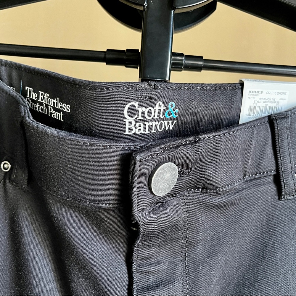 Croft & Barrow Charcoal Ankle Pants - Picture 3 of 5